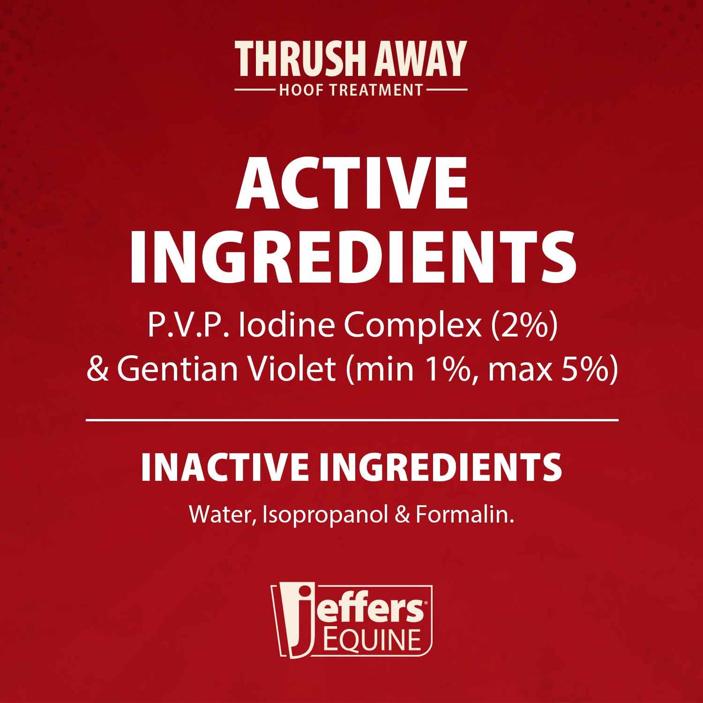 jeffers equine thrush away 2 oz iodine hoof treatment for horses – thrush care for frog & white line, suitable for pads, stable, ranch & farm hoof maintenance, wet & dry conditions, usa made