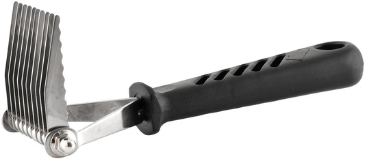 Jeffers Pet Dematting Rake for Dogs & Cats – Serrated Blades for Mats, Tangles, Shedding, Thick Undercoat – Grooming Tool for Pets, Long Hair, Short Hair, Poodles, Fur Removal, 7" L, 10 Blades