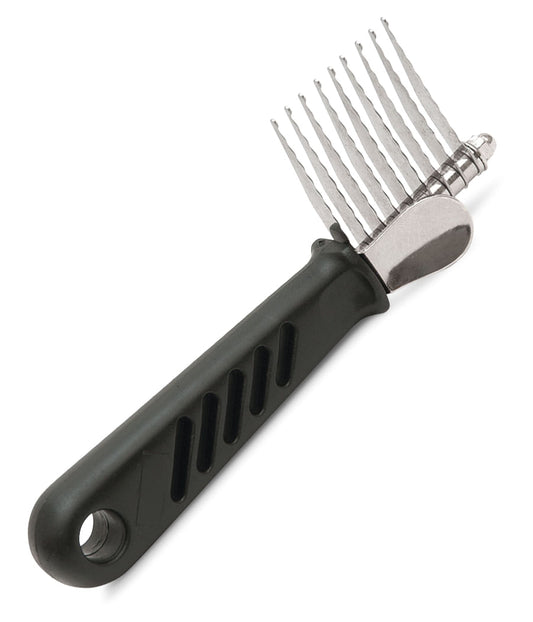 Jeffers Pet Grooming Comb for Detangling Mats and Knots for Dog and Cats – Stainless Steel Comb for Thick or Long Hair – Dematting Tool for Shedding, Undercoat, and Hair Removal - 9 Blade