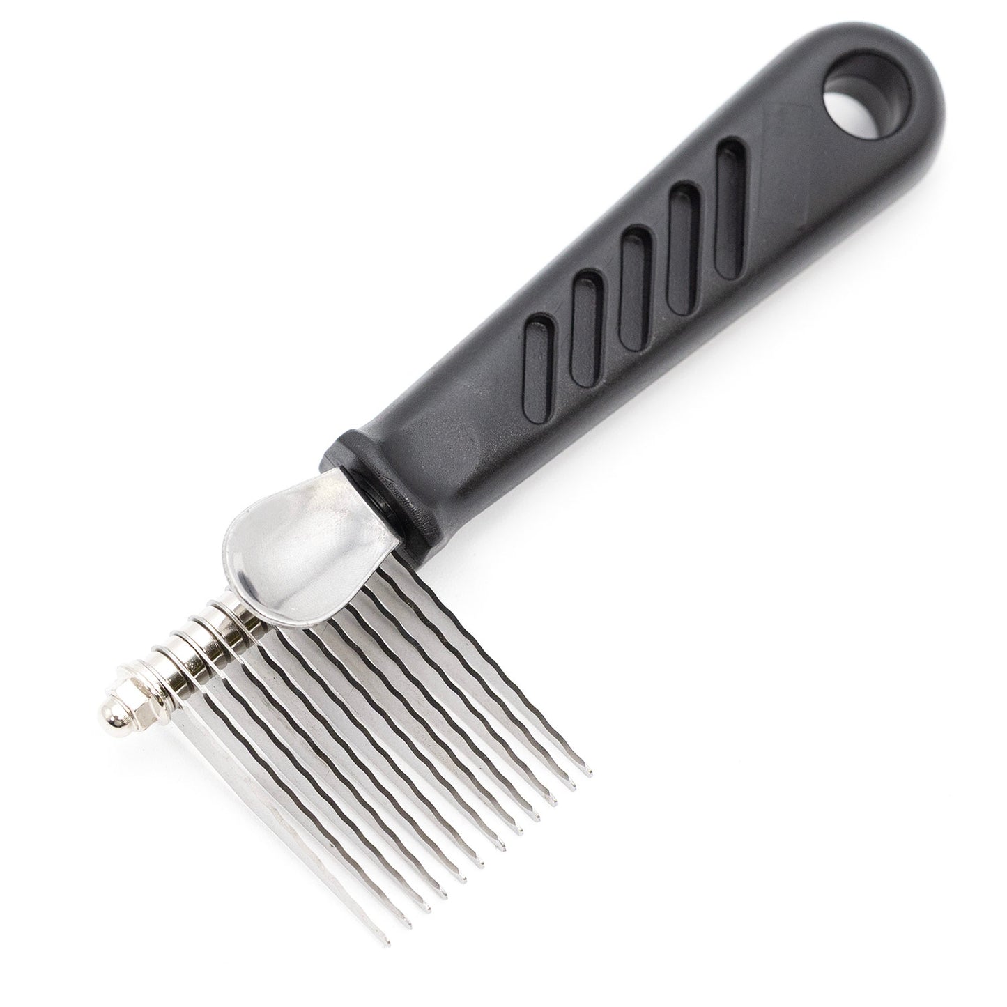 jeffers pet grooming comb for detangling mats and knots for dog and cats – stainless steel comb for thick or long hair – dematting tool for shedding, undercoat, and hair removal - 12 blade