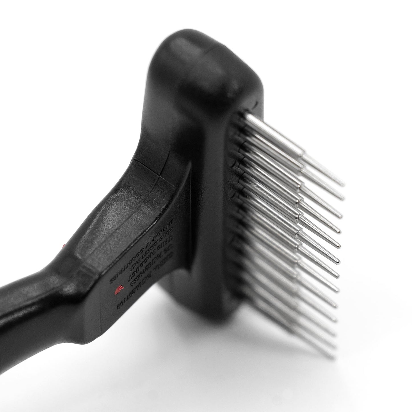 jeffers pet magic spring undercoat rake for dogs & cats, pet deshedding brush, undercoat hair removal rake, grooming tool for detangling, removing fur & mats, red black handle - single row 13 pins