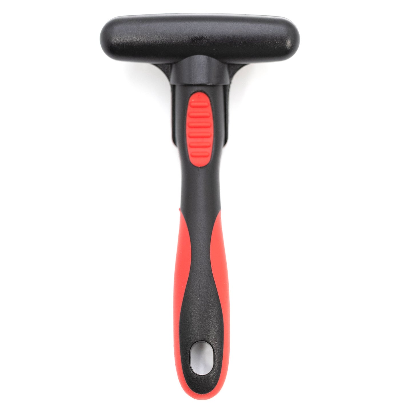 jeffers pet magic spring undercoat rake for dogs & cats - undercoat hair removal rake, grooming tool for detangling, removing fur & mats, red black handle - double row 13 long pins & 12 short pins