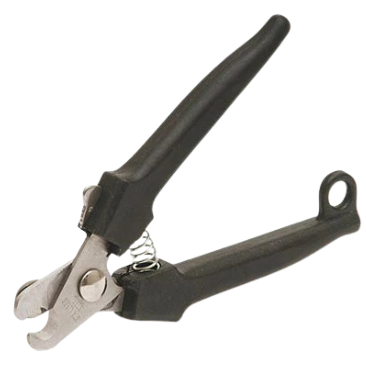jeffers pet nail clippers – large thin blade, plier style grooming tool for dogs & cats, stainless steel trimmer with stopper tap screw, spring loaded handle, professional pet nail clipper, black