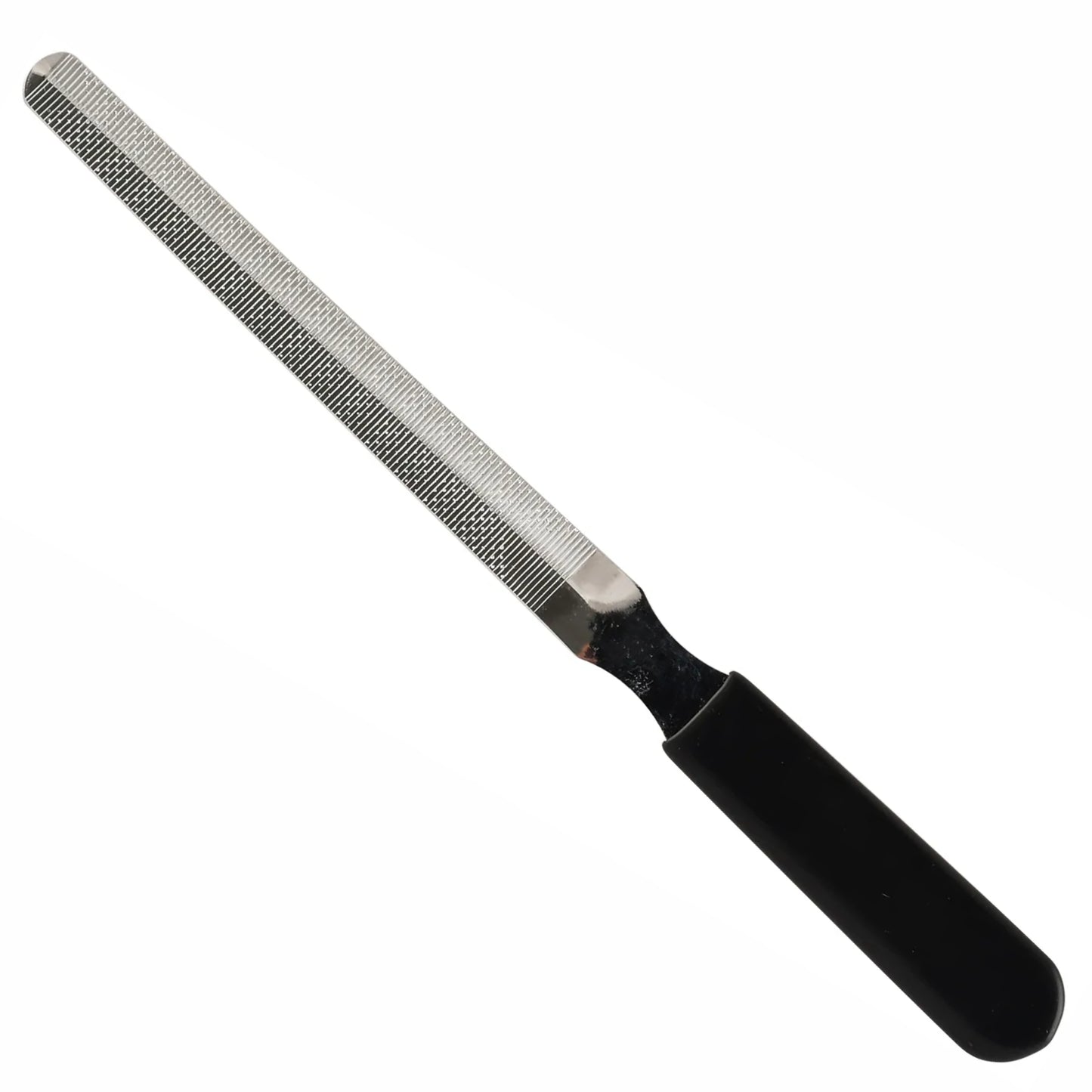 jeffers pet nail file for dogs & cats, 7 inch grooming tool for trimming & smoothing claws, durable metal file with grip handle, nail care for small animals, puppies, kittens, rabbit - black