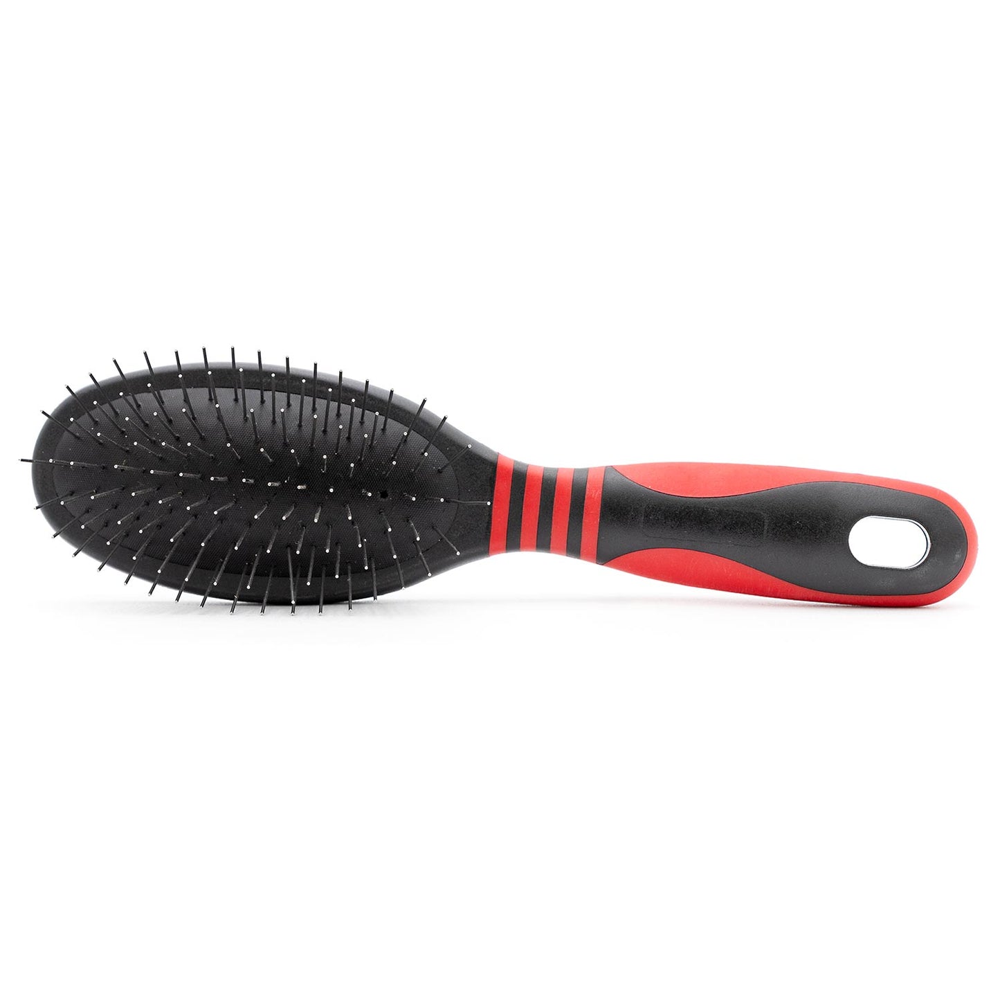 jeffers pet single sided pin brush for dogs cats horses, patented pin pad, durable bristles, detangling grooming brush for medium to long hair, smooth finish, tangle free coat, travel size - medium