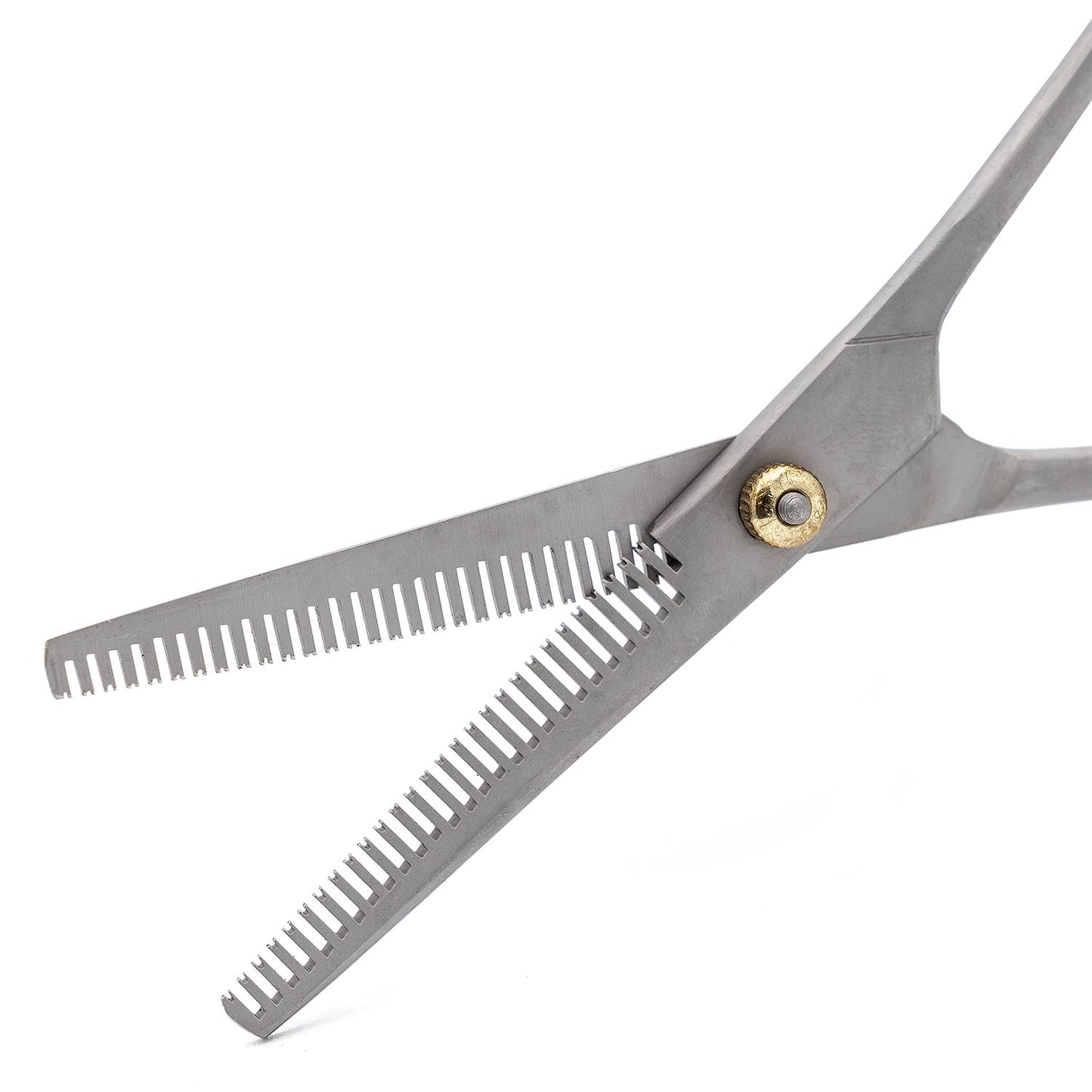 jeffers pet grooming thinning shears for dogs & cats – 7 inch stainless steel blending scissors with 30 tooth blade, adjustable tension, finger rest, silent grip – coat, fur, hair trimming tool