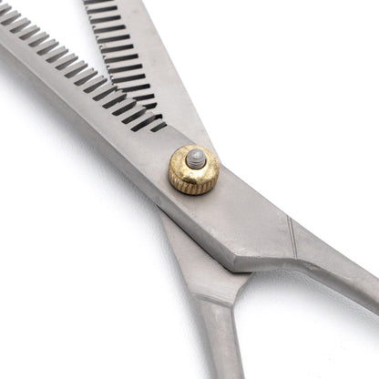 Jeffers Pet Grooming Thinning Shears for Dogs & Cats – 7 Inch Stainless Steel Blending Scissors with 30 Tooth Blade, Adjustable Tension, Finger Rest, Silent Grip – Coat, Fur, Hair Trimming Tool