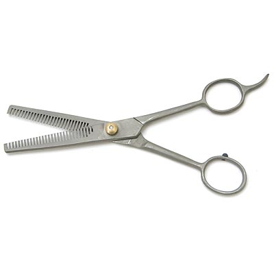 jeffers pet grooming thinning shears for dogs & cats – 7 inch stainless steel blending scissors with 30 tooth blade, adjustable tension, finger rest, silent grip – coat, fur, hair trimming tool