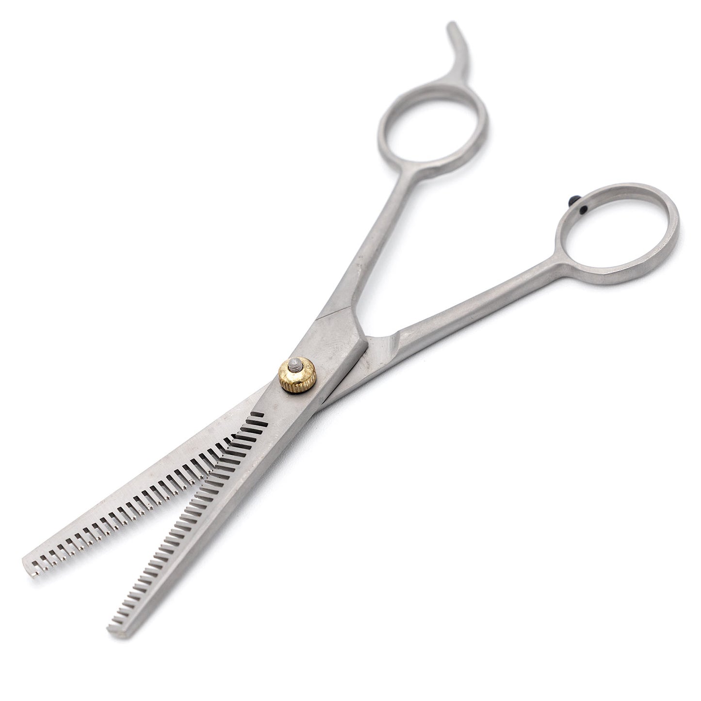 jeffers pet grooming thinning shears for dogs & cats – 7 inch stainless steel blending scissors with 30 tooth blade, adjustable tension, finger rest, silent grip – coat, fur, hair trimming tool