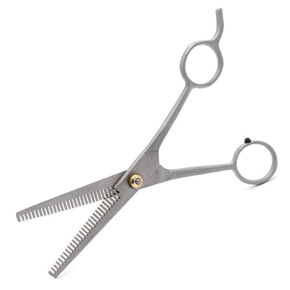 Jeffers Pet Grooming Thinning Shears for Dogs & Cats – 7 Inch Stainless Steel Blending Scissors with 30 Tooth Blade, Adjustable Tension, Finger Rest, Silent Grip – Coat, Fur, Hair Trimming Tool