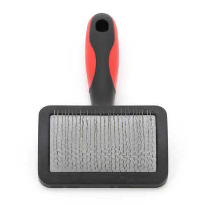 Jeffers Soft Pin Universal Slicker Brush for Dogs & Cats, Grooming Brush for Sensitive Skin, Remove Mats, Loose Fur, & Dead Hair, Tangle Detangler, Safe Grooming Tool - Small 3" x 2"M