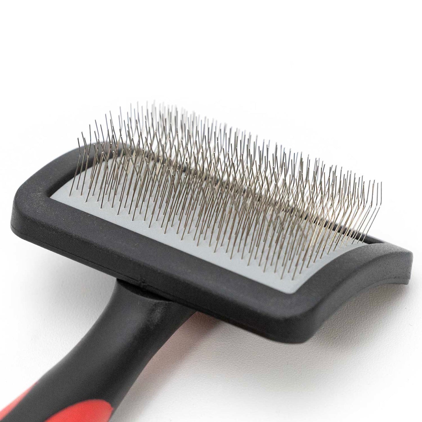 jeffers soft pin universal slicker brush for dogs & cats, grooming brush for sensitive skin, remove mats, loose fur, & dead hair, tangle detangler, safe grooming tool - small 3" x 2"m