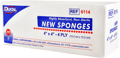 Non-Sterile pkg 200/4ply 4"x4"