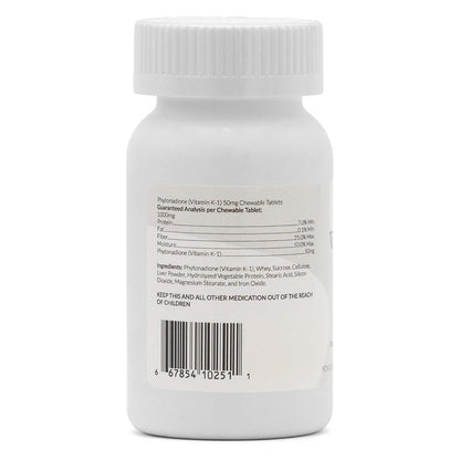 Vitamin K1 Chewable Tablets, 50mg, 50ct