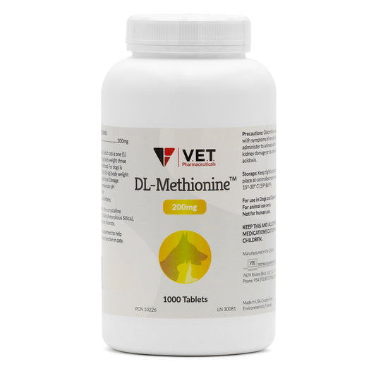 DL Methionine Tablets, 200mg, 1000ct