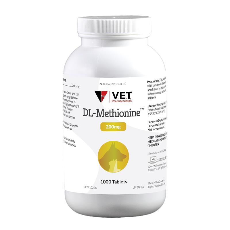dl methionine tablets, 200mg, 1000ct