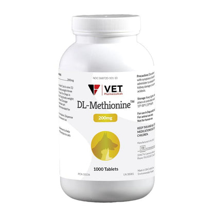 DL Methionine Tablets, 200mg, 1000ct