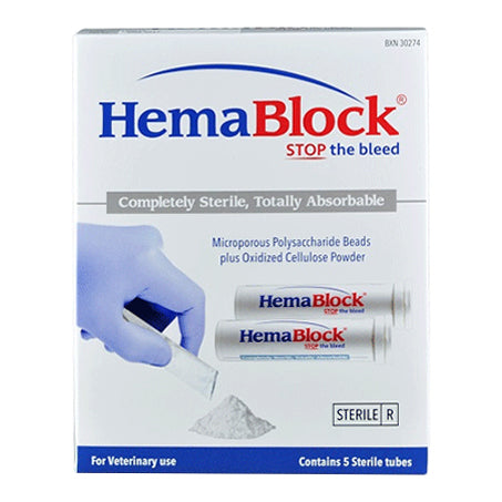 hemablock hemostatic powder 2 gm tube/sachet, 5pk