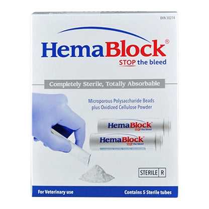 Hemablock Hemostatic Powder 2 gm Tube/Sachet, 5pk