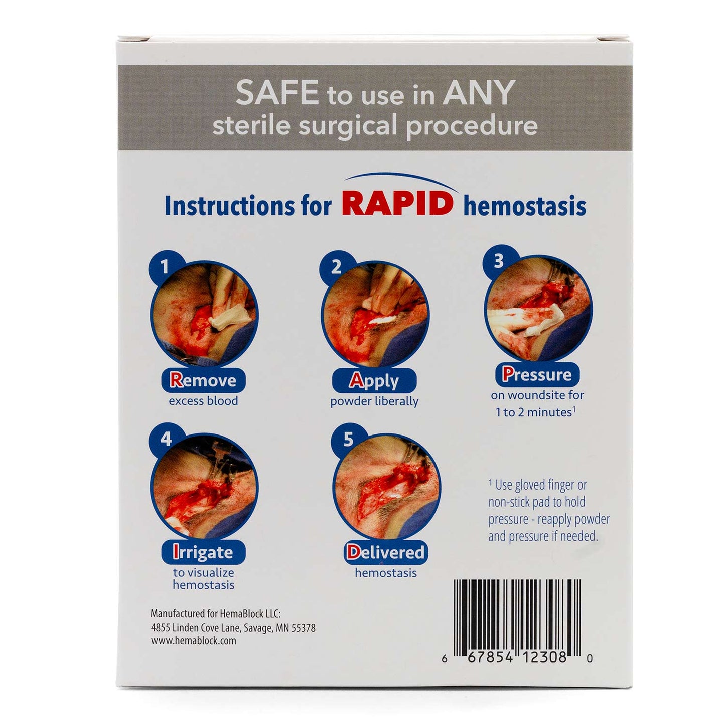 hemablock hemostatic powder 2 gm tube/sachet, 5pk
