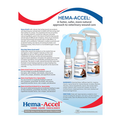 Hema-Accel Equine All Natural Wound Care Spray, 16oz