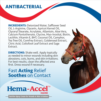 Hema-Accel Equine All Natural Wound Care Spray, 16oz