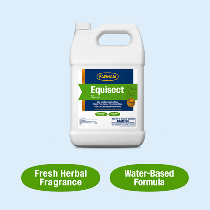Farnam Equisect Water-based Botanical Fly Repellent with Herbal Scent for Horses, Dogs and Cats 128 ounces
