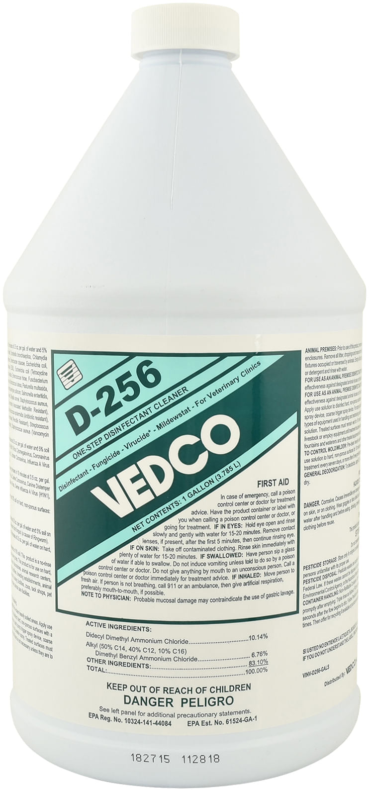 d-256 disinfectant, gallon