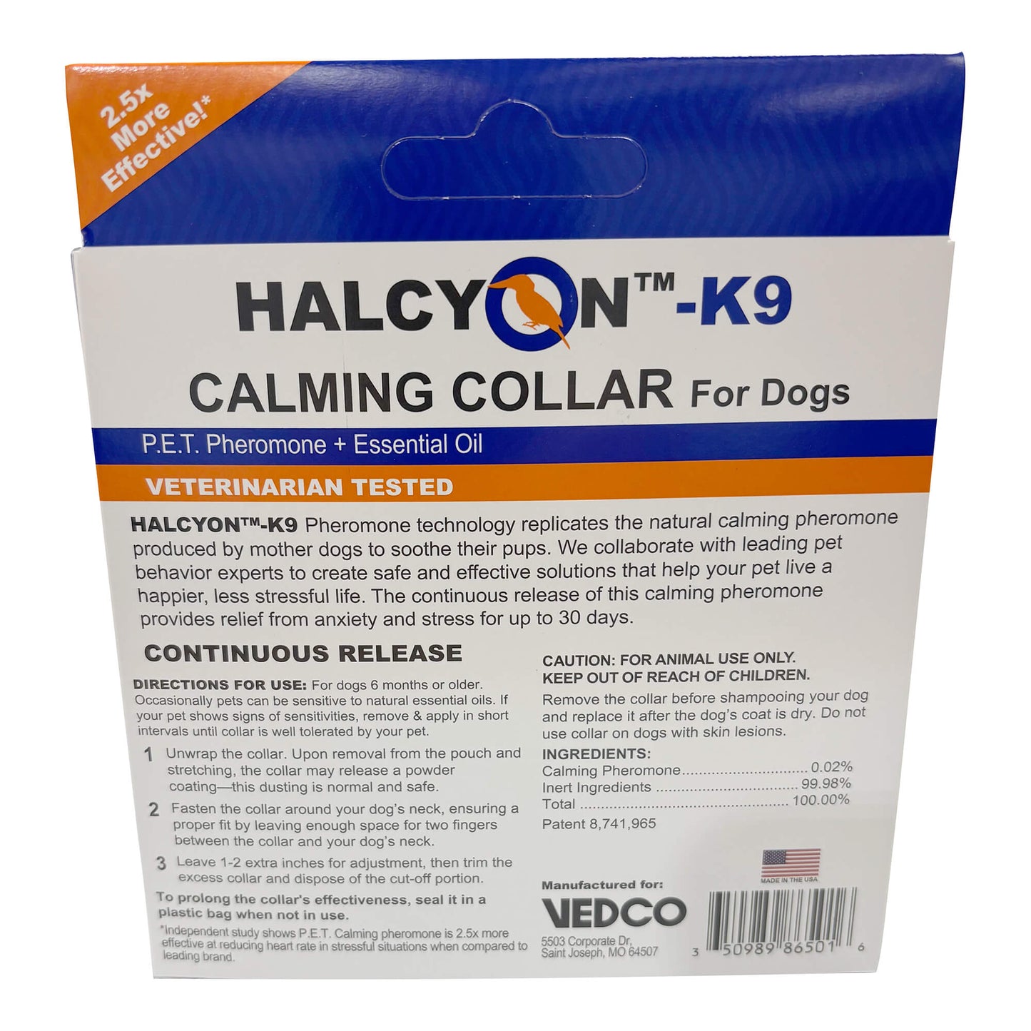 halcyon k9 collar, single pack