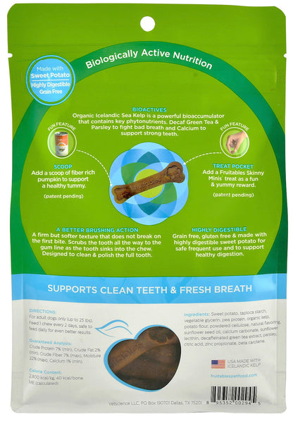 Small Fruitables BioActive Fresh Mouth Dental Chews, 15 count