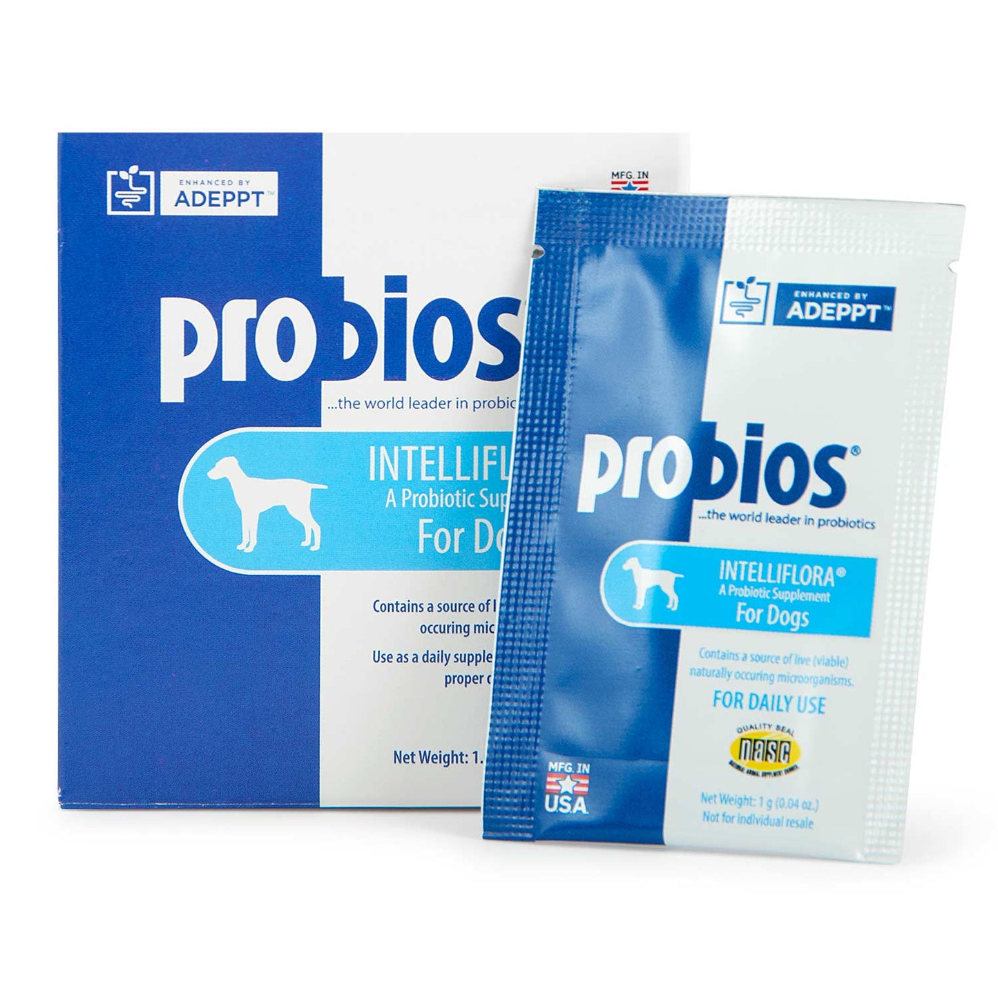 probios intelliflora probiotic supplement for dogs, 30 pack