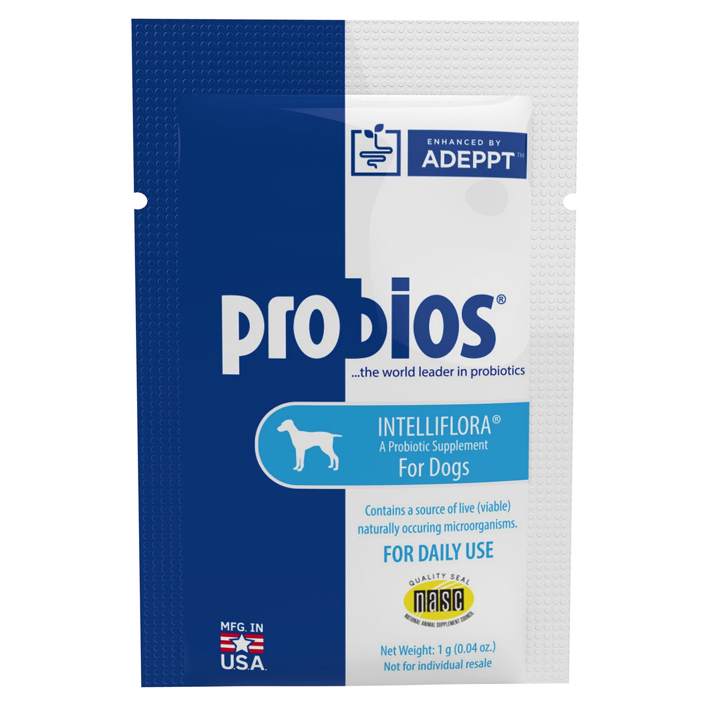 probios intelliflora probiotic supplement for dogs, 30 pack