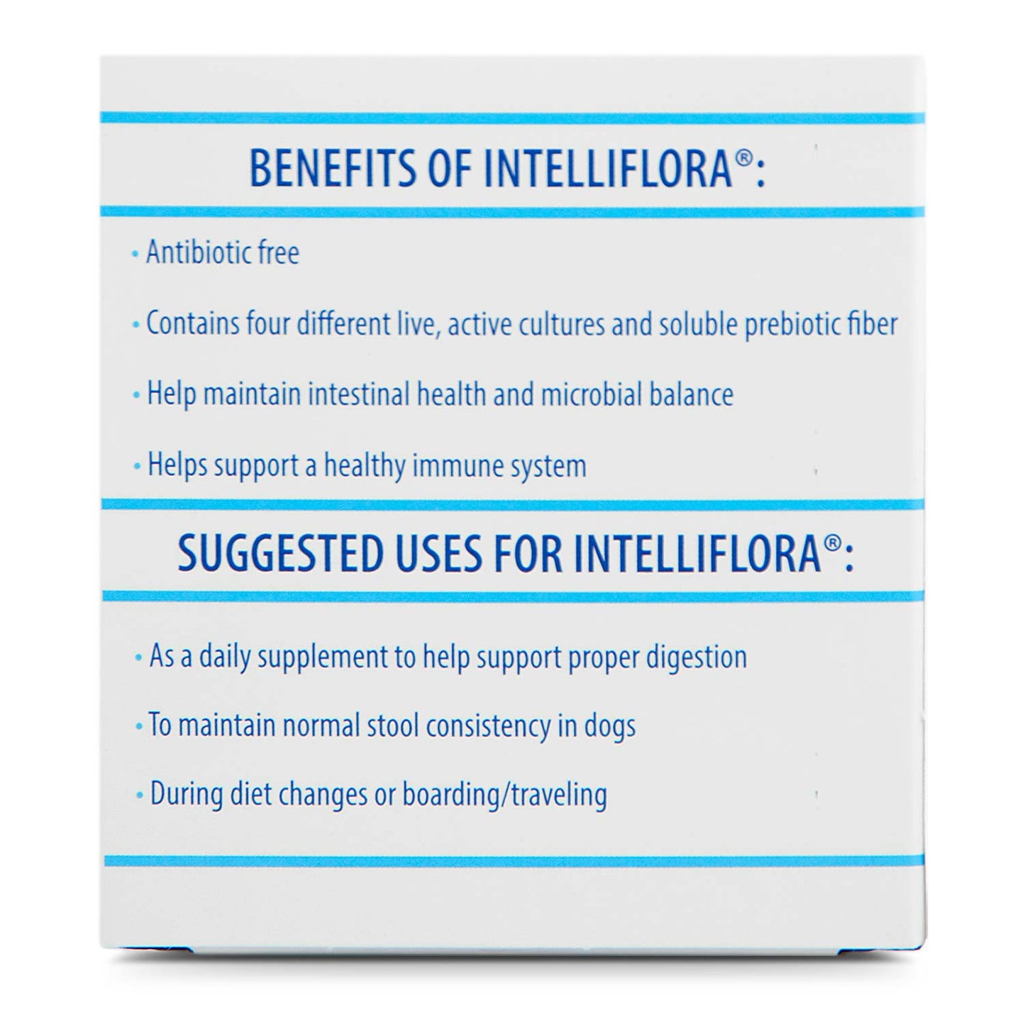 probios intelliflora probiotic supplement for dogs, 30 pack