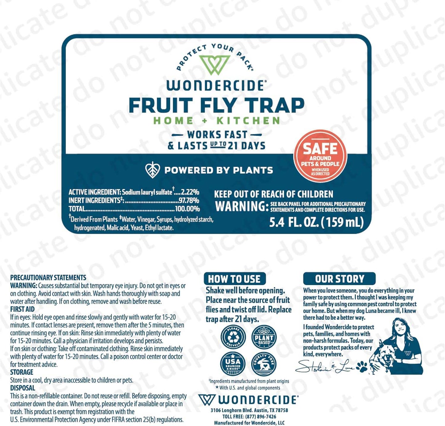 wondercide fruit fly trap home + kitchen