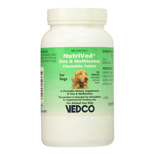 Nutrived Zinc & Methionine Chew Tab, 15mg, 100ct