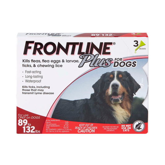 Frontline Plus dog 89-132# (3pk)