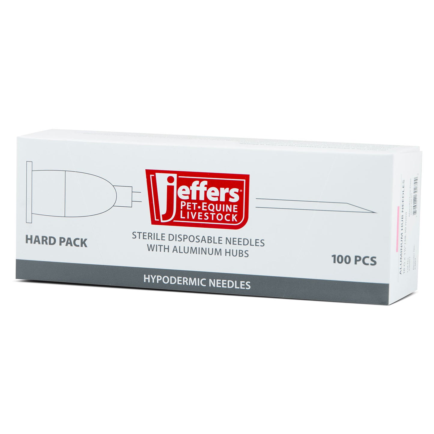jeffers sterile disposable needles with aluminum hub, 18 ga x 1.5", pack of 100 stainless steel needles for luer lock or luer slip syringes, veterinary supply, livestock, pet, cattle & equine use