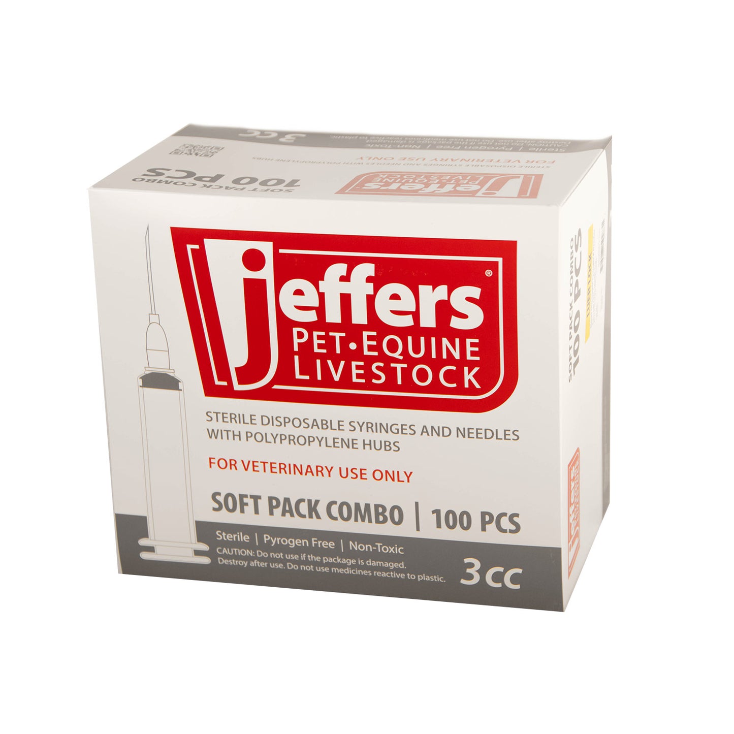 3cc l.l. w/20 x 3/4" combo, box of 100