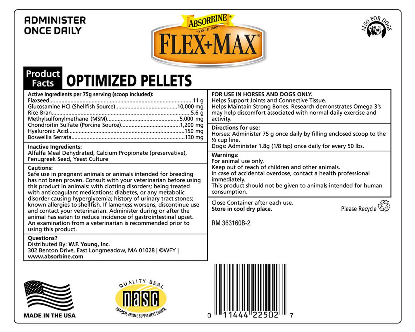 flex + max pellets, 10 lb, 60-day supply