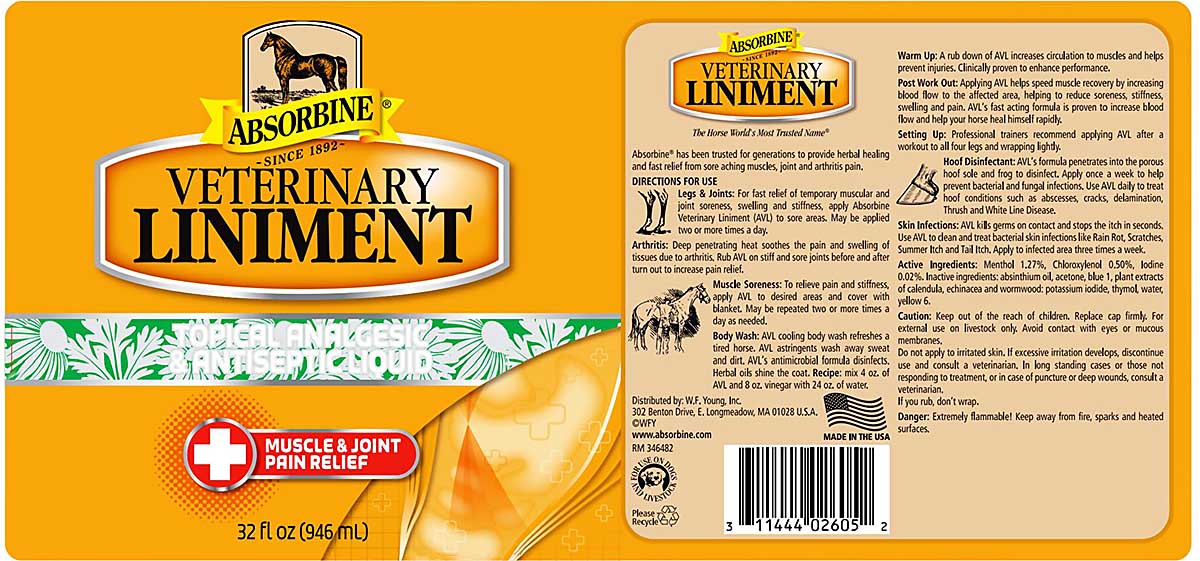 ** absorbine vet liniment, 32 oz