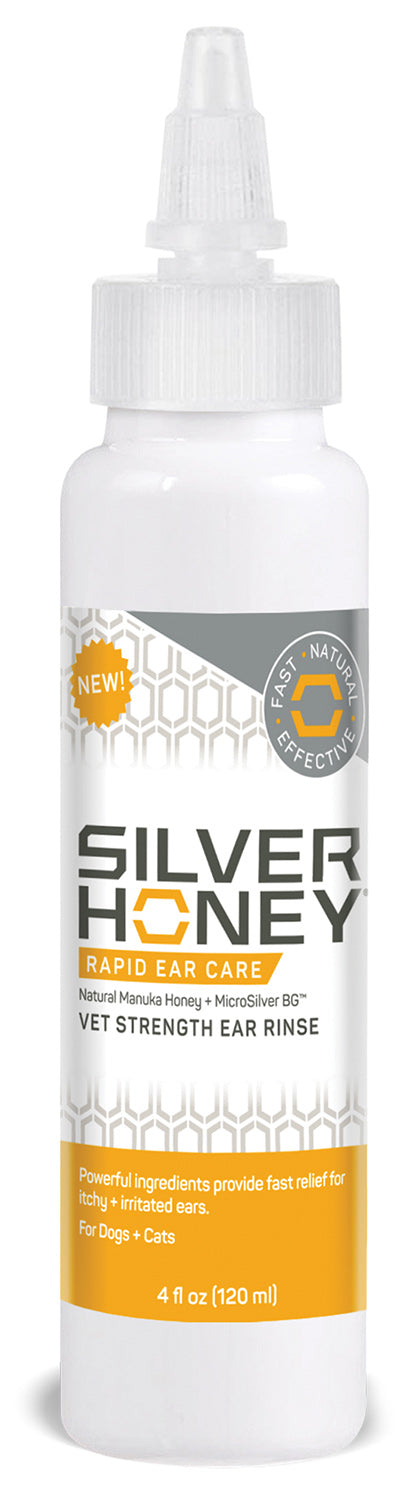Silver Honey Rapid Ear Care Vet Strength Ear Rinse 4 fl oz Bottle