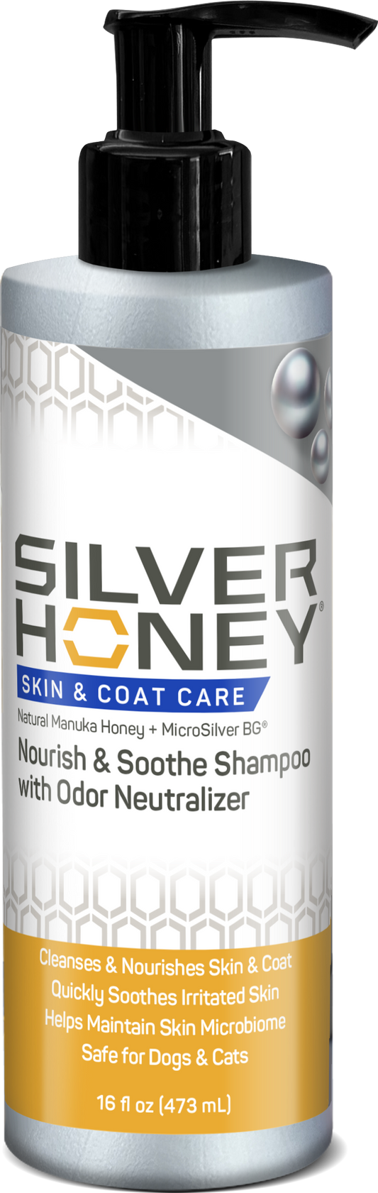 Silver Honey Skin & Coat Care Shampoo 16 fl oz (473 ml) Pump Bottle
