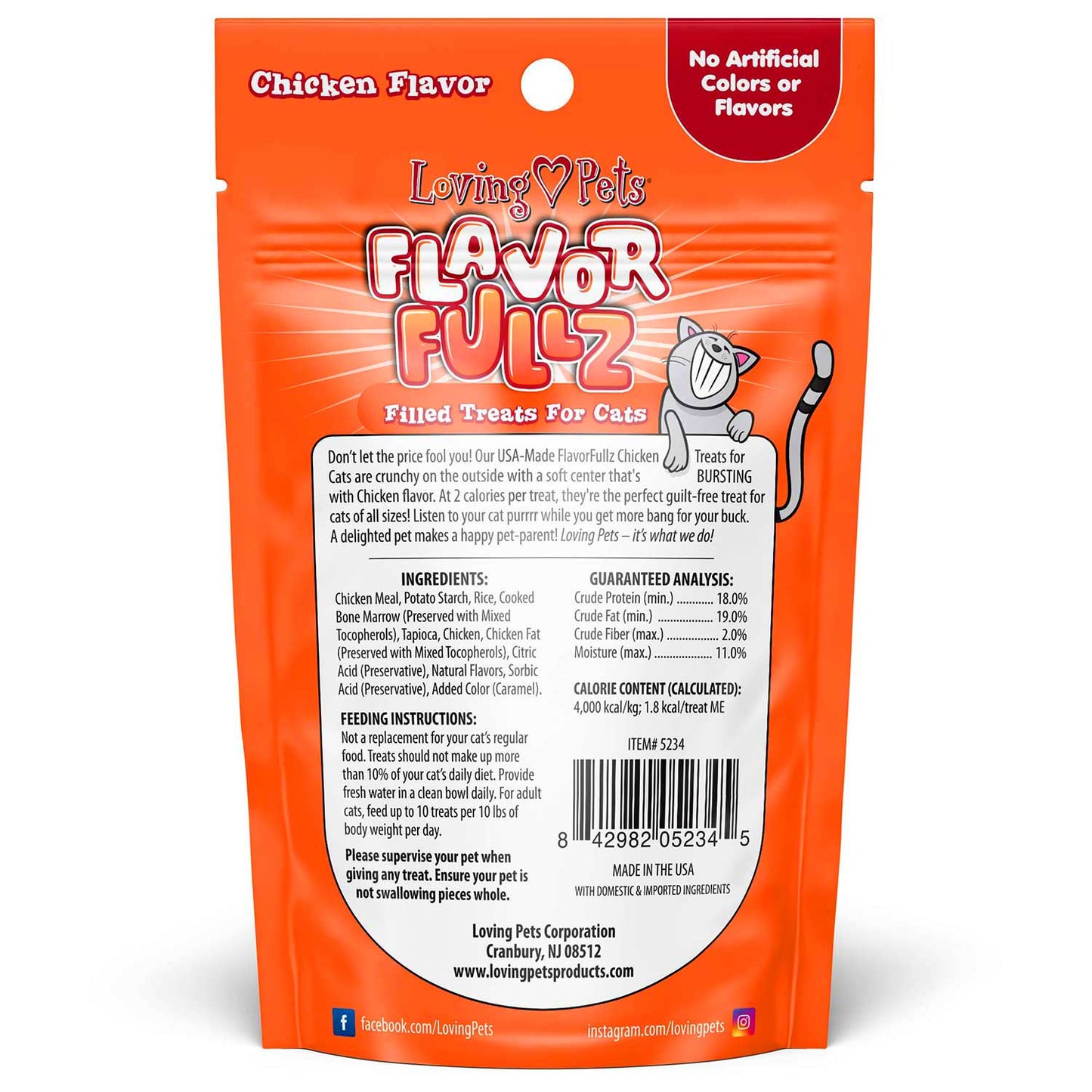 flavorfullz cat treats chicken, 3 oz.