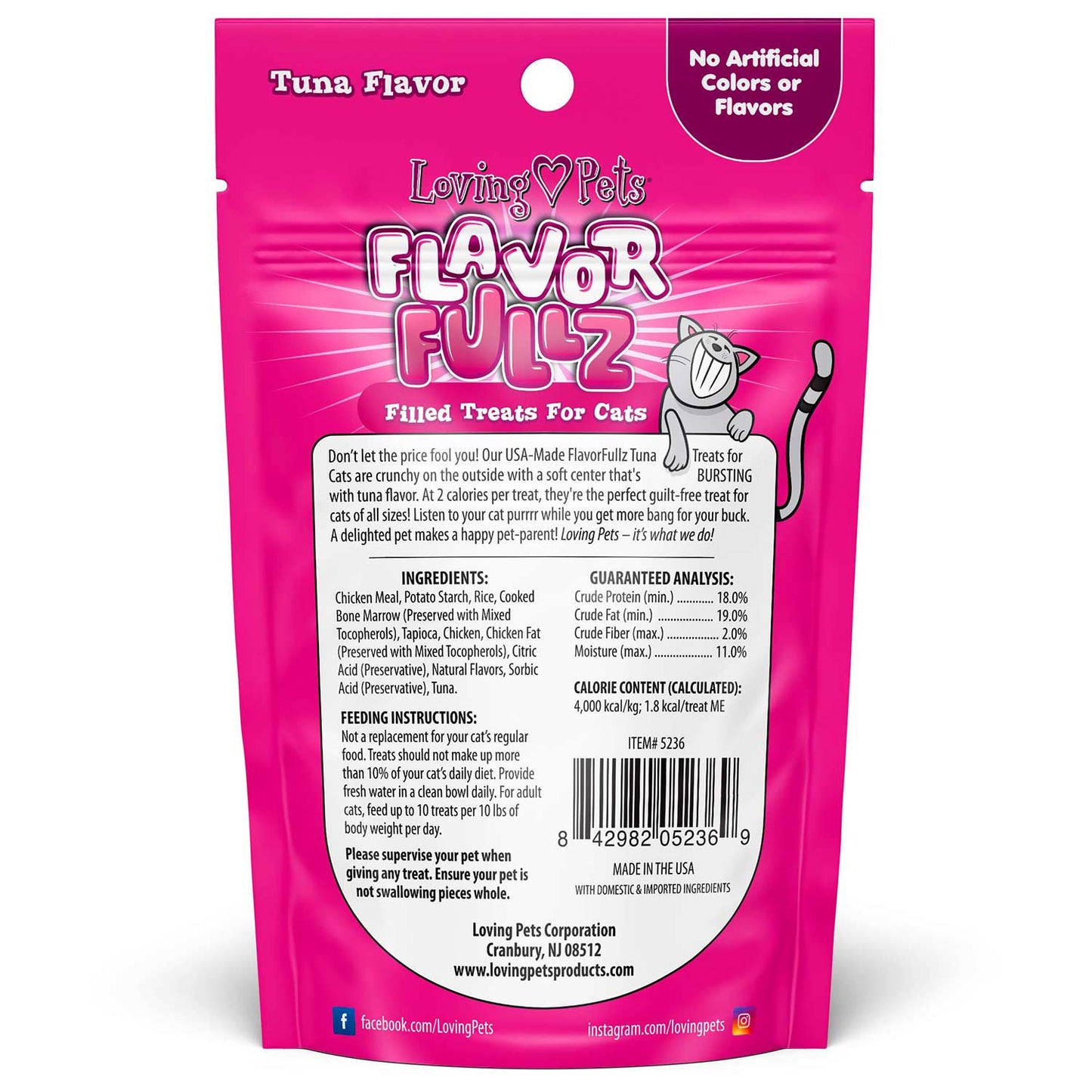 flavorfullz cat treats tuna, 3 oz.