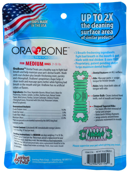 Ora-Bone Dental Treats for Dogs, 14oz med