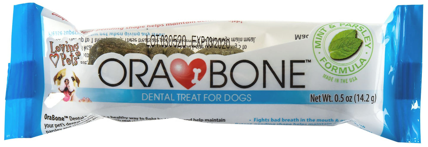 ora-bone dental treats for dogs, each, small