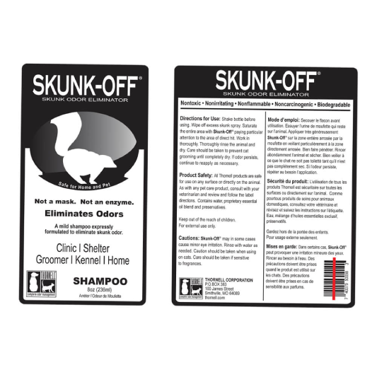 skunk-off  skunk odor eliminator shampoo  8 oz